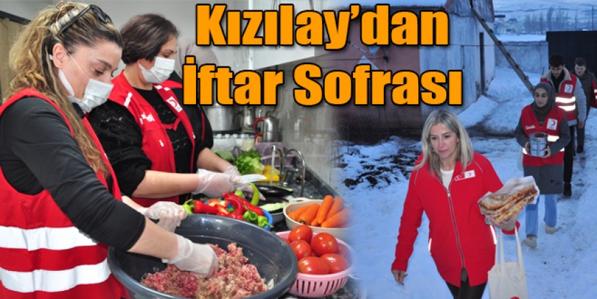 Kars’ta Kızılay’dan ihtiyaç sahiplerine sıcak iftar yemeği