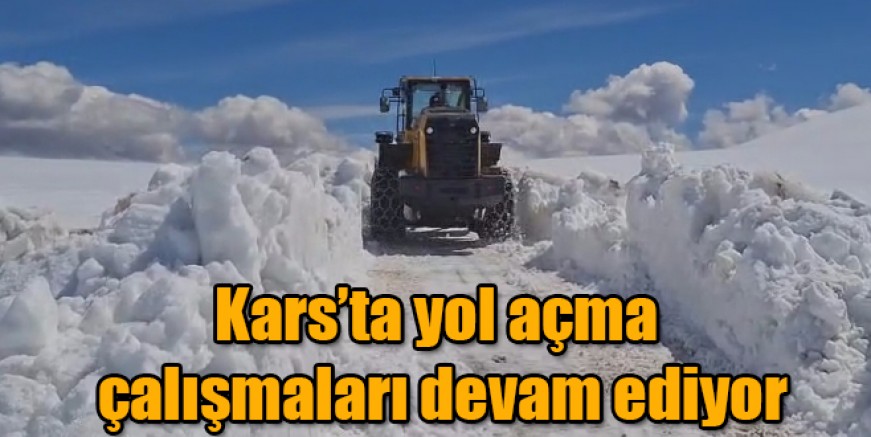 Kars'ta Yol Açma Çalışmaları Devam Ediyor