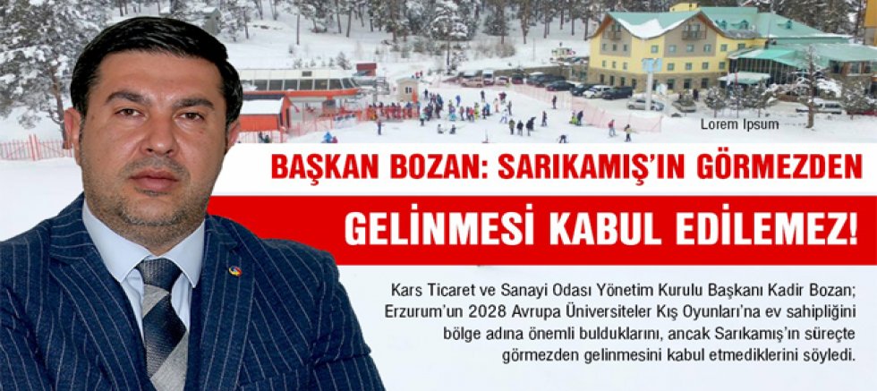 BAŞKAN BOZAN: SARIKAMIŞ’IN GÖRMEZDEN GELİNMESİ KABUL EDİLEMEZ