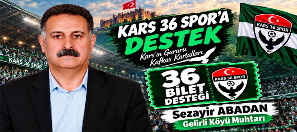 Gelirli Köyü Muhtarı Abadan’dan Kars36 Spor’a Destek 