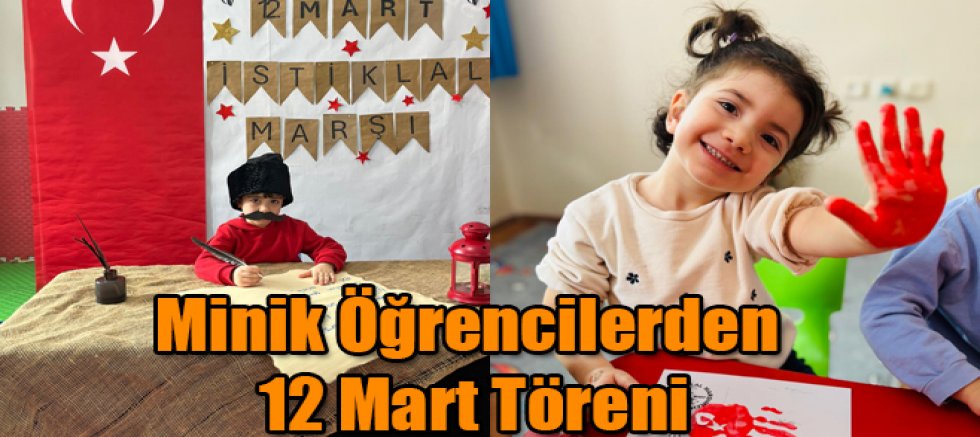 Gurur Kreş ve Gündüz Bakım Evi öğrencileri, İstiklal Marşı'nın Kabulü ve Mehmet Akif Ersoy'u Anma Günü Töreni