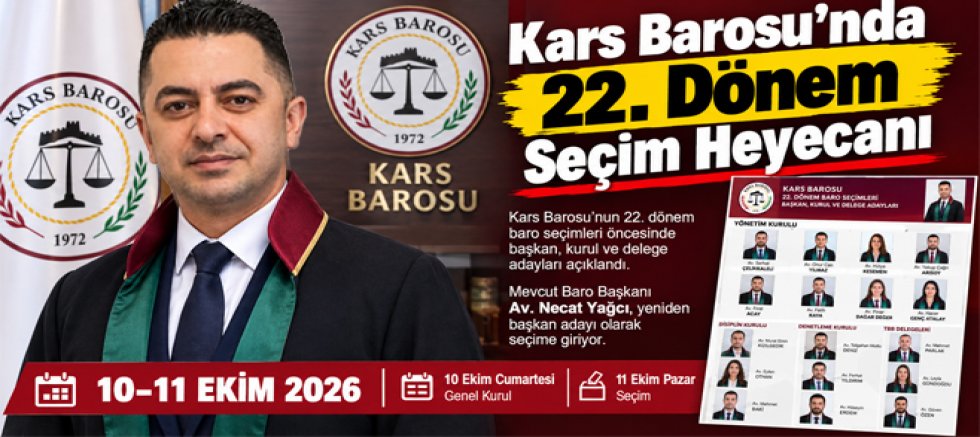 Kars Barosu’nda 22. Dönem Seçim Heyecanı