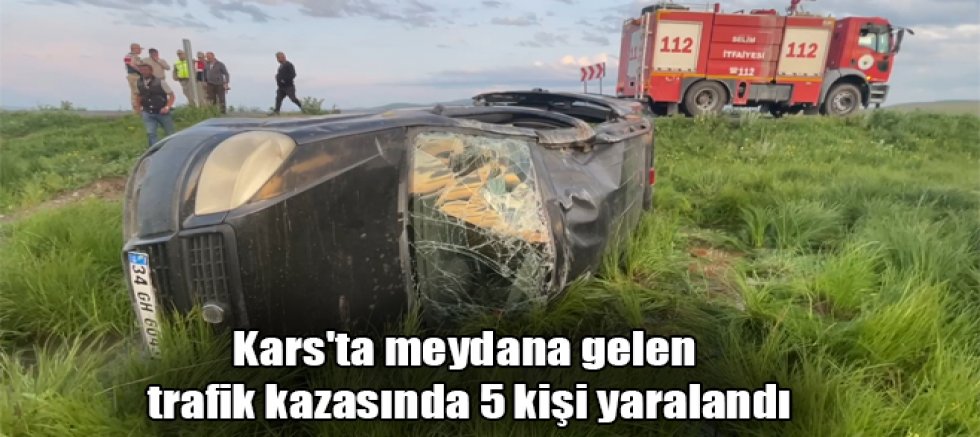 Kars'ta meydana gelen trafik kazasında 5 kişi yaralandı