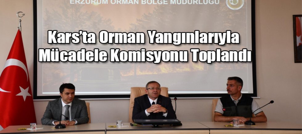 Kars’ta Orman Yangınlarıyla Mücadele Komisyonu Vali Ziya Polat Başkanlığında Toplandı