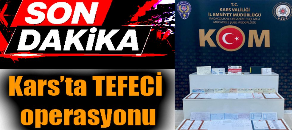 Kars'ta TEFECİ Operasyonu Bir Kişi Tutuklandı