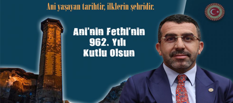 Milletvekili Çalkın, Ani Demek, Anadolu Demektir