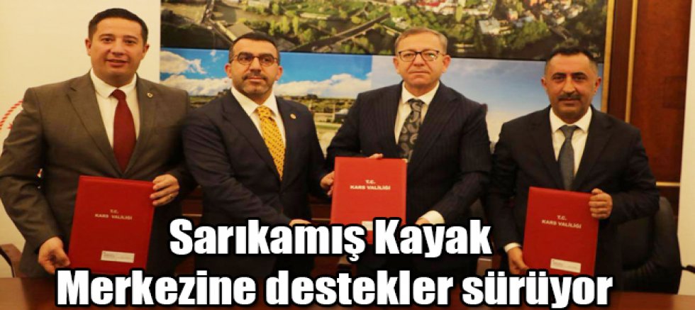 Sarıkamış Kayak Merkezine destekler sürüyor