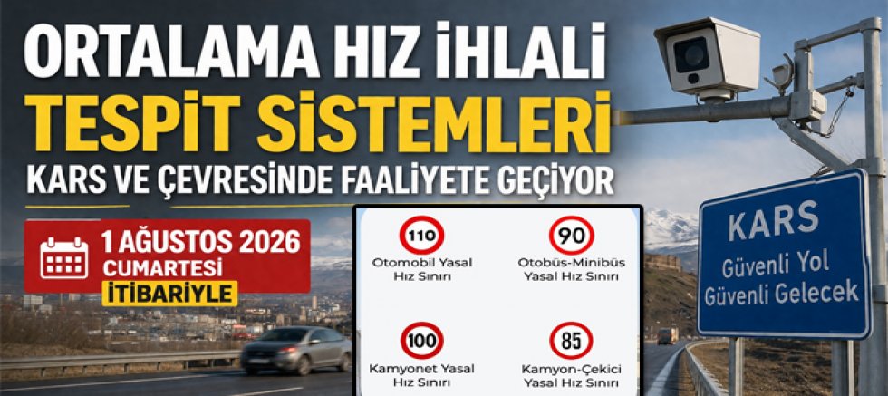 Sistem Kars'ta 1 Ağustos'ta Devreye Giriyor