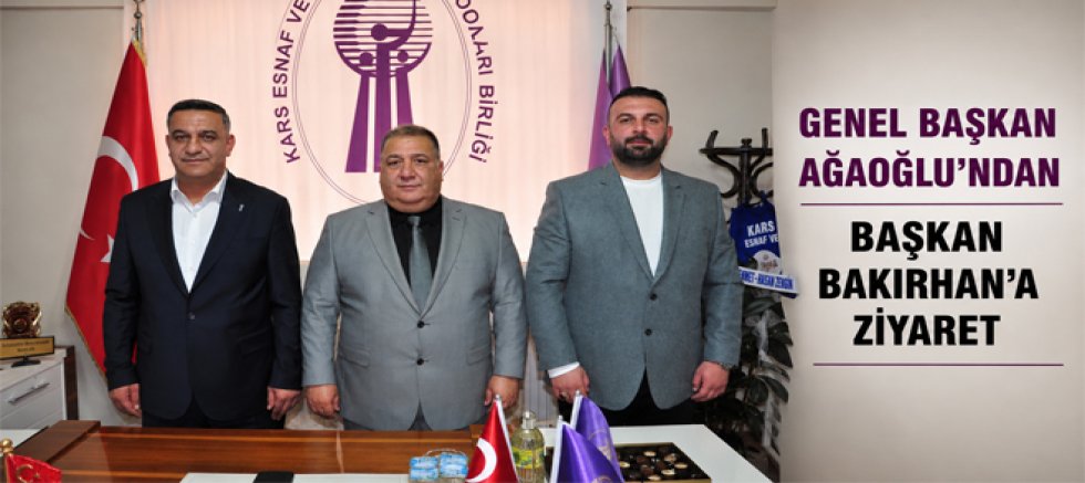 Türkiye Kahveciler Federasyonu Genel Başkanı Murat Ağaoğlu'ndan Kars ESOB Başkanı Bakırhan'a ziyaret