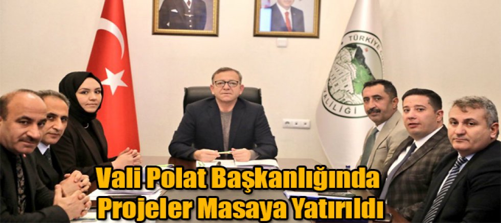 Vali Ziya Polat Başkanlığında Projeler Masaya Yatırıldı