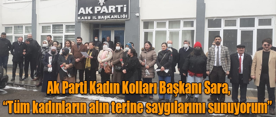 Sara, Tüm kadınların alın terine saygılarımı sunuyorum