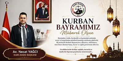 Baro Başkanı Av. Necat Yağcı Kurban Bayramımız Mübarek Olsun