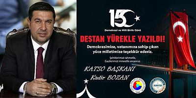 Başkan Bozan, “Demokrasimize, vatanımıza sahip çıkan yüce milletimize teşekkür ederim”