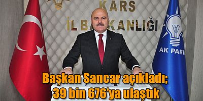 Başkan Sancar Açıkladı; 39 bin 676'ya Ulaştık 