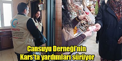 Cansuyu Derneği'nin Kars'ta yardımları sürüyor