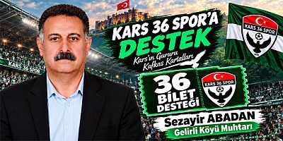 Gelirli Köyü Muhtarı Abadan’dan Kars36 Spor’a Destek 