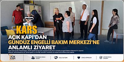 Kars Açık Kapı'dan Gündüz Engelli Bakım Merkezi'ne Anlamlı Ziyaret