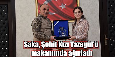 Kars Emniyet Müdürü Mehmet Ömür Saka, Şehit Kızı Tazegül’ü makamında ağırladı