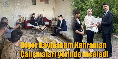 Kars'ın Digor İlçe Kaymakamı Kahraman, Çalışmaları Yerinde İnceledi