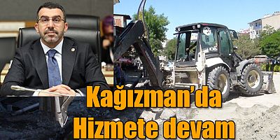 Kars'ın Kağızman İlçesinde Hizmetler Aralıksız Devam Ediyor