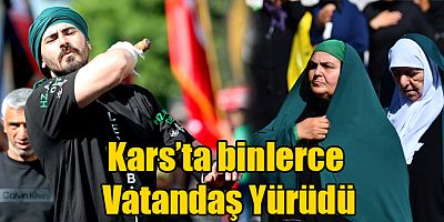 Kars'ta Binlerce Vatandaş Kerbela Şehitleri İçin Yürüdü