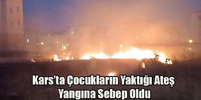 Kars’ta Çocukların Yaktığı Ateş Yangına Sebep Oldu