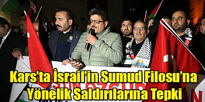 Kars’ta İsrail’in Sumud Filosu’na Yönelik Saldırılarına Tepki