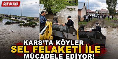 Kars'ta Köyler Sel Felaketiyle Mücadele Ediyor