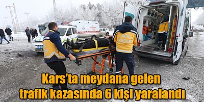 Kars’ta meydana gelen trafik kazasında 6 kişi yaralandı
