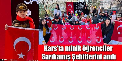 Kars'ta minik öğrenciler Sarıkamış Şehitlerini andı