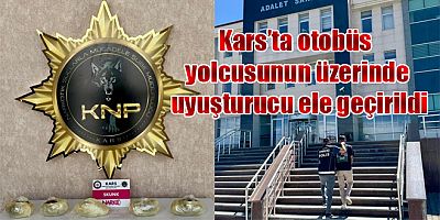 Kars’ta otobüs yolcusunun üzerinde uyuşturucu ele geçirildi