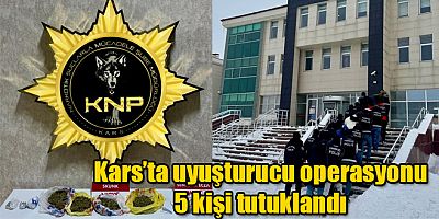 Kars'ta uyuşturucu operasyonunda 5 kişi tutuklandı