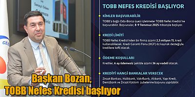 Kars TSO Başkanı Kadir Bozan TOBB Nefes Kredisi Başlıyor