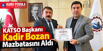 KATSO Başkanı Kadir Bozan Mazbatasını Aldı