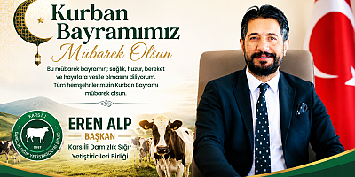 KDSYB Başkanı Alp, Kurban Bayramımız Mübarek Olsun