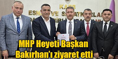 MHP Heyetinden Kars Esnaf ve Sanatkârlar Odaları Birliği Başkanı Murat Bakırhan’a Ziyaret