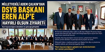 Milletvekili Adem Çalkın’dan DSYB Başkanı Eren Alp’e hayırlı olsun ziyareti