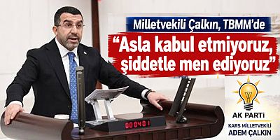 Milletvekili Çalkın, “Asla kabul etmiyoruz, şiddetle men ediyoruz”