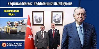 Milletvekili Çalkın, Kağızman Merkez Caddeleri Asfaltlanıyor