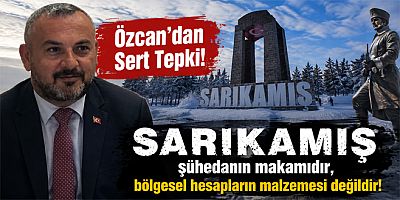 Özcan, Sarıkamış şühedanın makamıdır, bölgesel hesapların malzemesi değildir! 