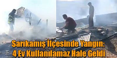 Sarıkamış İlçesinde Yangın: 4 Ev Kullanılamaz Hale Geldi