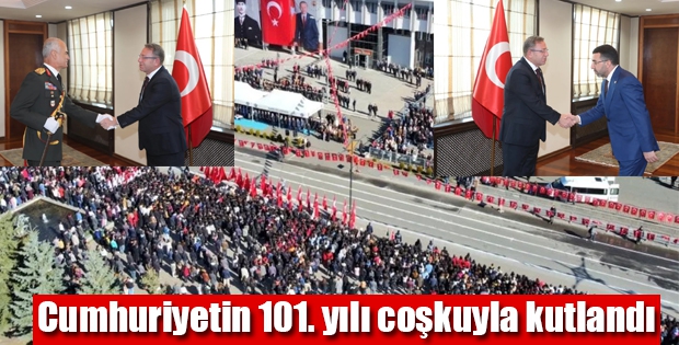 Cumhuriyetin 101. yılı törenle kutlandı