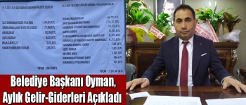 Digor Belediye Başkanı Adem Oyman Belediyenin Aylık Gelir-Giderlerini Açıkladı