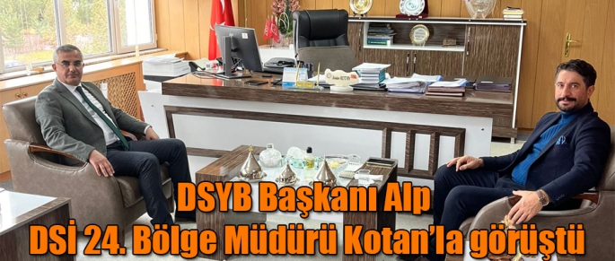 DSYB Başkanı Alp DSİ 24. Bölge Müdürü Kotan’la görüştü