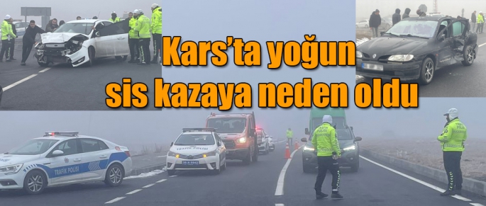 Kars'ta Yoğun Sis Kazaya Neden Oldu