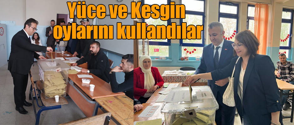 İYİ Parti adayları Yüce ve Kesgin Oylarını Kullandılar