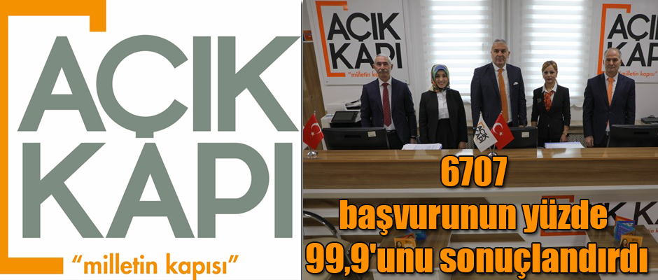 Kars Açık Kapı 6707 başvurunun yüzde 99,9'unu sonuçlandırdı