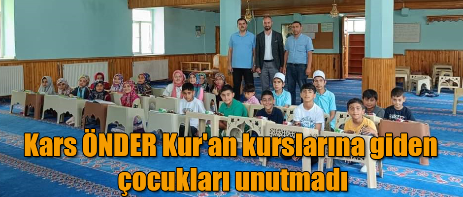 Kars ÖNDER Kur'an kurslarına giden çocukları unutmadı