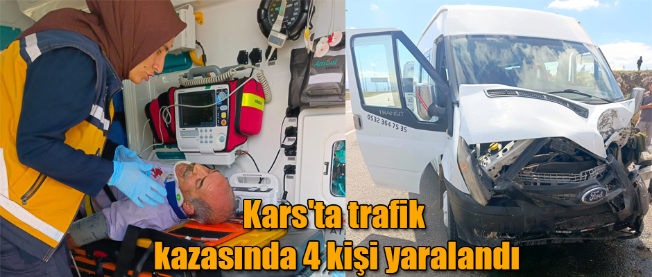 Kars't trafik kazasında 4 kişi yaralandı