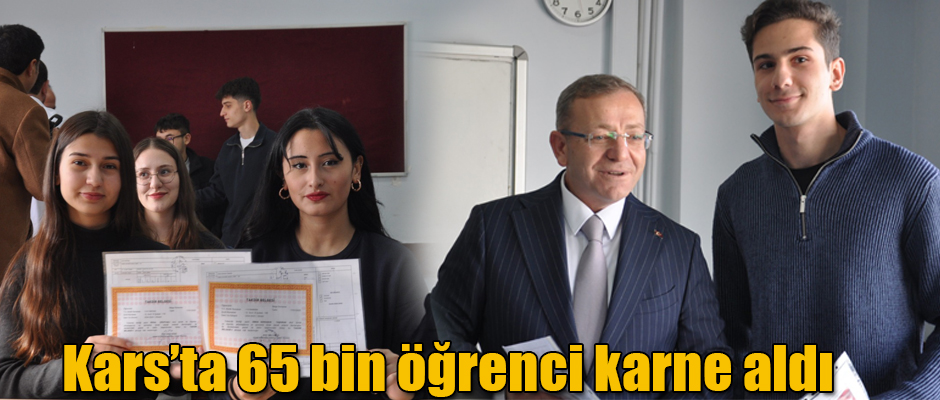 Kars'ta 65 bin öğrenci karne aldı